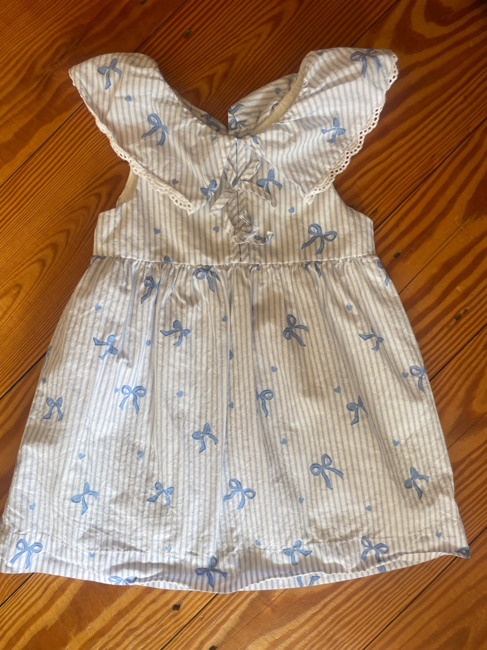 Zara White and Light Blue dress